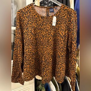 Gap Leopard Print Blouse